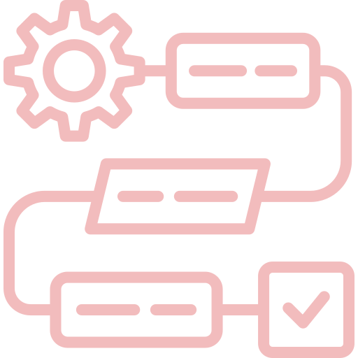 An icon depicting a business process